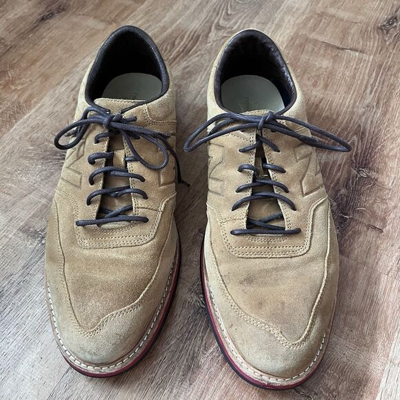 New Balance 1100 Mens Size 11 Tan Suede Oxford Walking Comfort Shoes MD1100DB - Picture 1 of 11